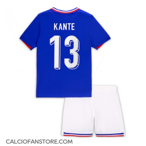 Maglia Calcio Francia Kante #13 Prima Divisa Bambino Europei 2024 Manica Corta (+ pantaloncini)